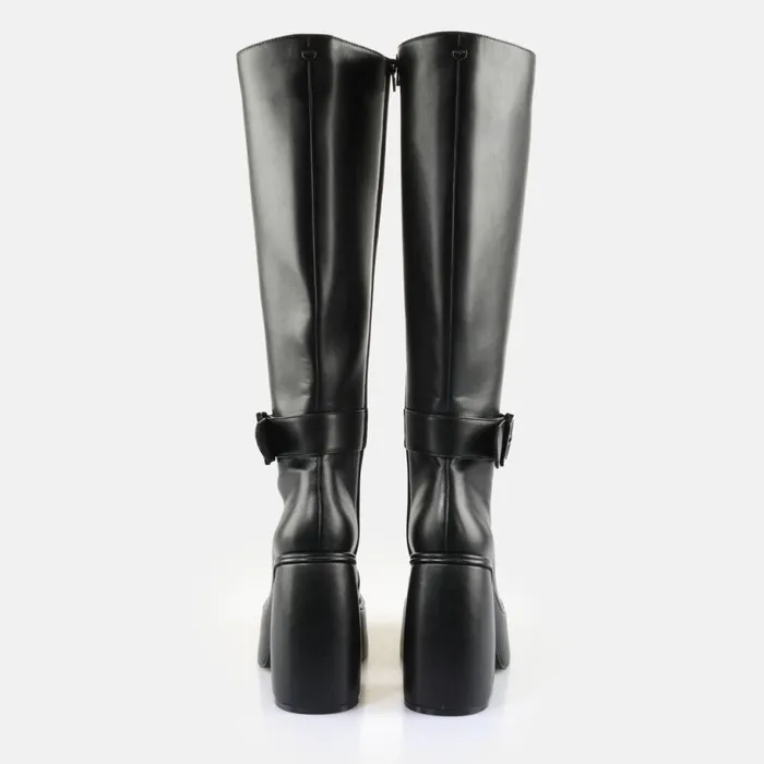 Shop Boots and AnkleBoots BUFFALO Heart Boot Hi Buckle Black