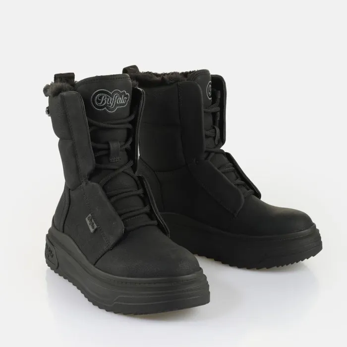Shop Boots and AnkleBoots BUFFALO Vectra Lace Up Hi Warm Black