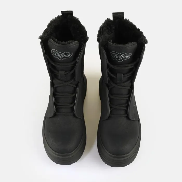 Shop Boots and AnkleBoots BUFFALO Vectra Lace Up Hi Warm Black