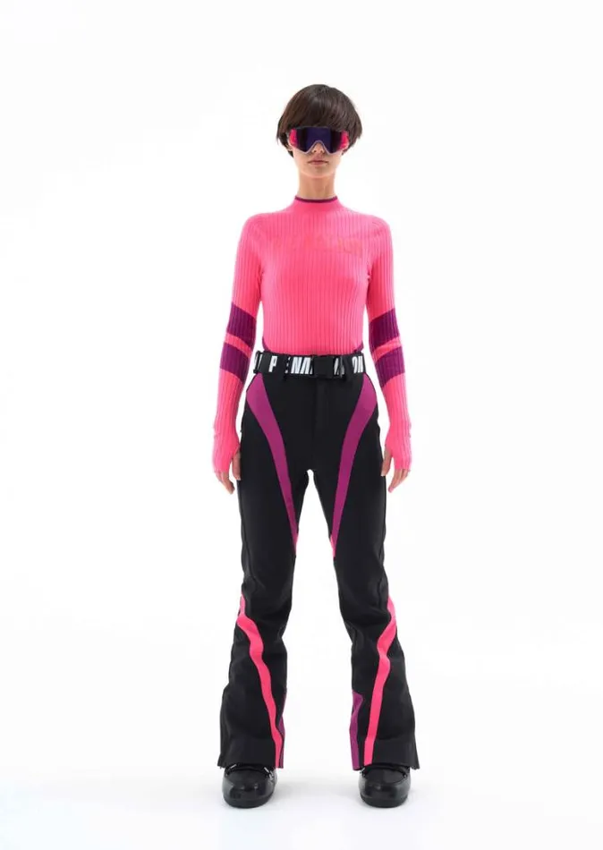 Shop CHAMONIX LS KNIT TOP IN BRIGHT PINK PE Nation Long Sleeve Tops