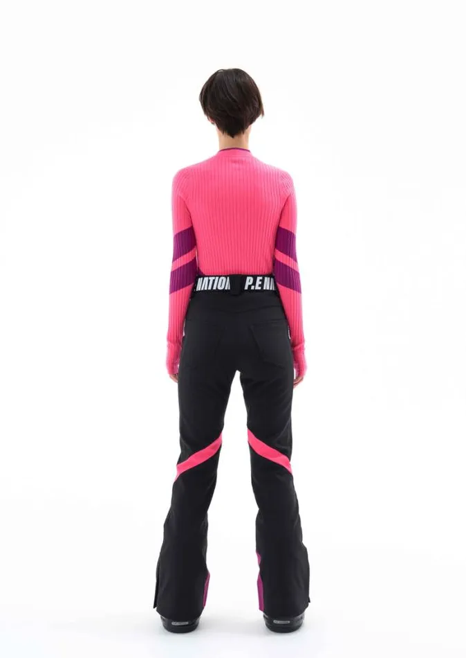 Shop CHAMONIX LS KNIT TOP IN BRIGHT PINK PE Nation Long Sleeve Tops