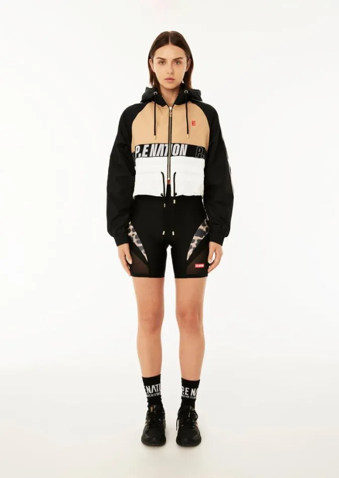 Shop CROPPED MAN DOWN JACKET IN SAND PE Nation Jackets