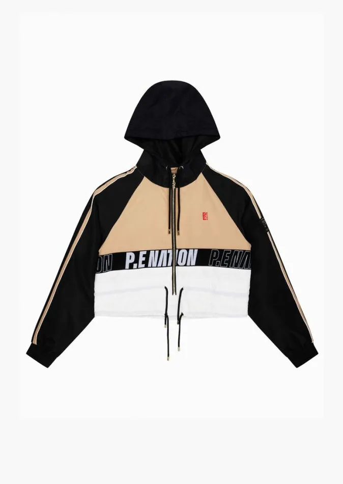 Shop CROPPED MAN DOWN JACKET IN SAND PE Nation Jackets