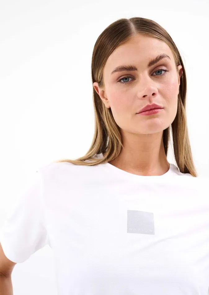 Shop CROSSOVER AIR FORM TEE IN WHITE PE Nation Tees and Tanks