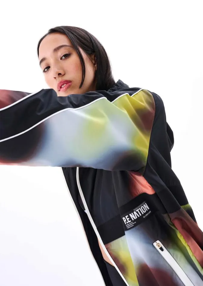 Shop CYPER PRINTED JACKET IN BLUR PRINT PE Nation Jackets