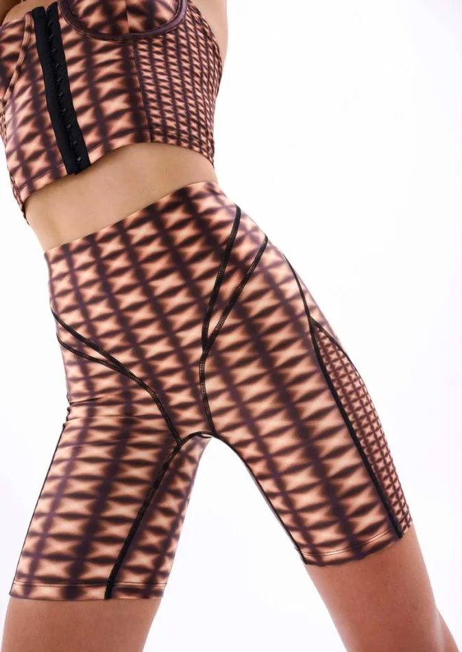 Shop DIGNITY BIKE SHORT IN CHECK PRINT PE Nation Shorts