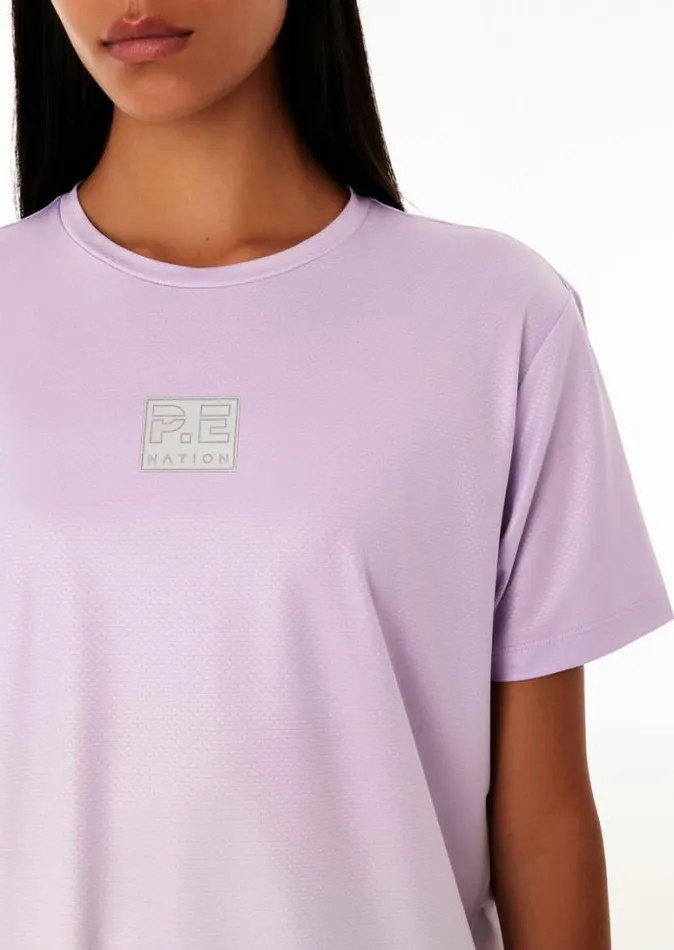 Shop DOUBLE TRACK AIR FORM SS TEE IN GRADIENT PRINT PE Nation Tees and Tanks
