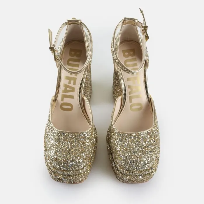 Shop Heels BUFFALO May Dorsay Shine Gold