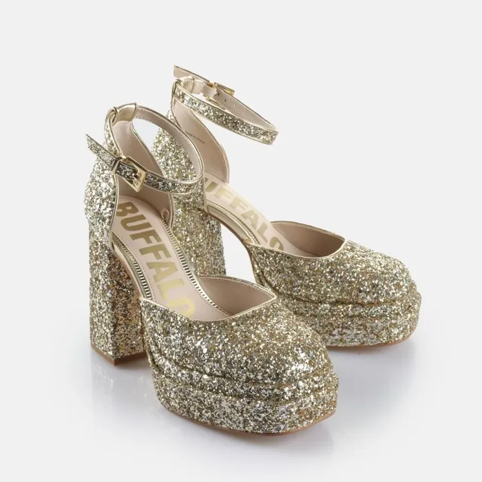 Shop Heels BUFFALO May Dorsay Shine Gold
