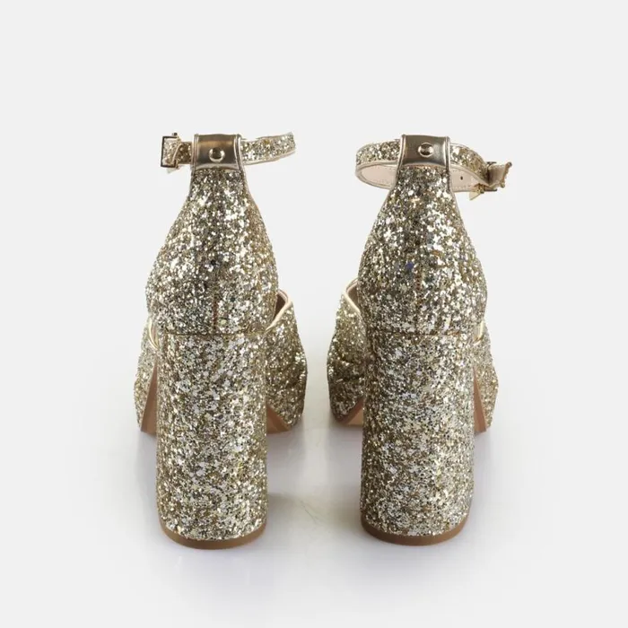 Shop Heels BUFFALO May Dorsay Shine Gold