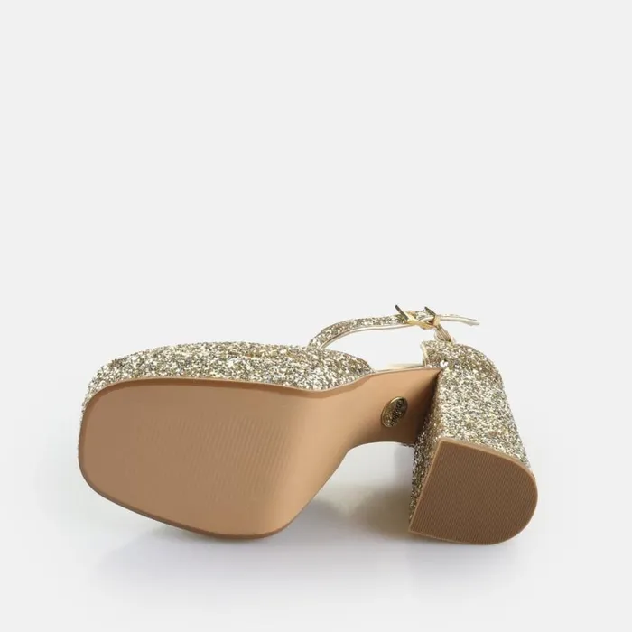 Shop Heels BUFFALO May Dorsay Shine Gold