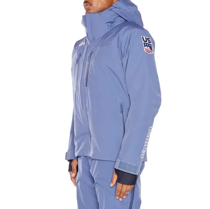 Shop Kappa Tops 6Cento 611P US Ski Jacket Blue Fiord