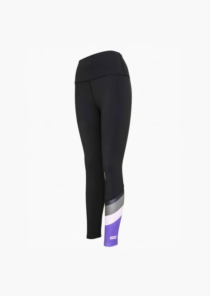 Shop POLE POSITION 78 LEGGING IN BLACK ROYAL LILAC PE Nation Leggings