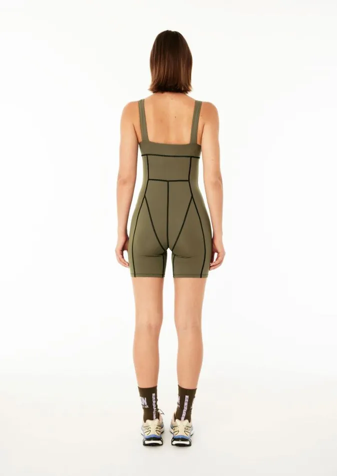 Shop RECALIBRATE ONE PIECE IN KHAKI PE Nation Dresses and Bodysuits