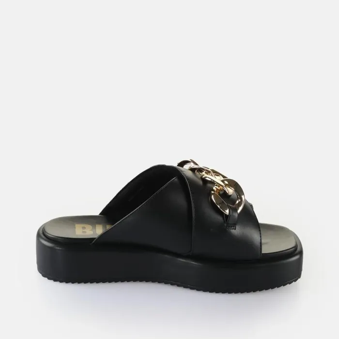 Shop Sandals and Slides BUFFALO Mia Cross Chain Black