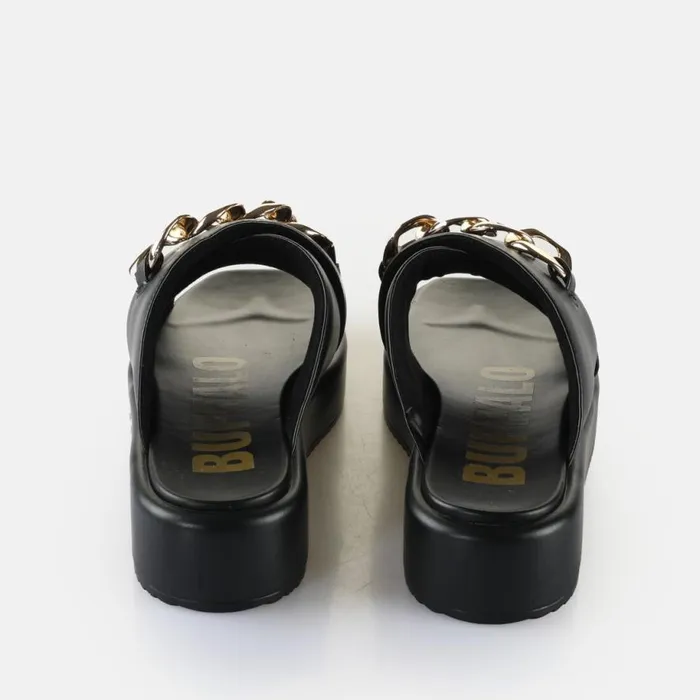 Shop Sandals and Slides BUFFALO Mia Cross Chain Black