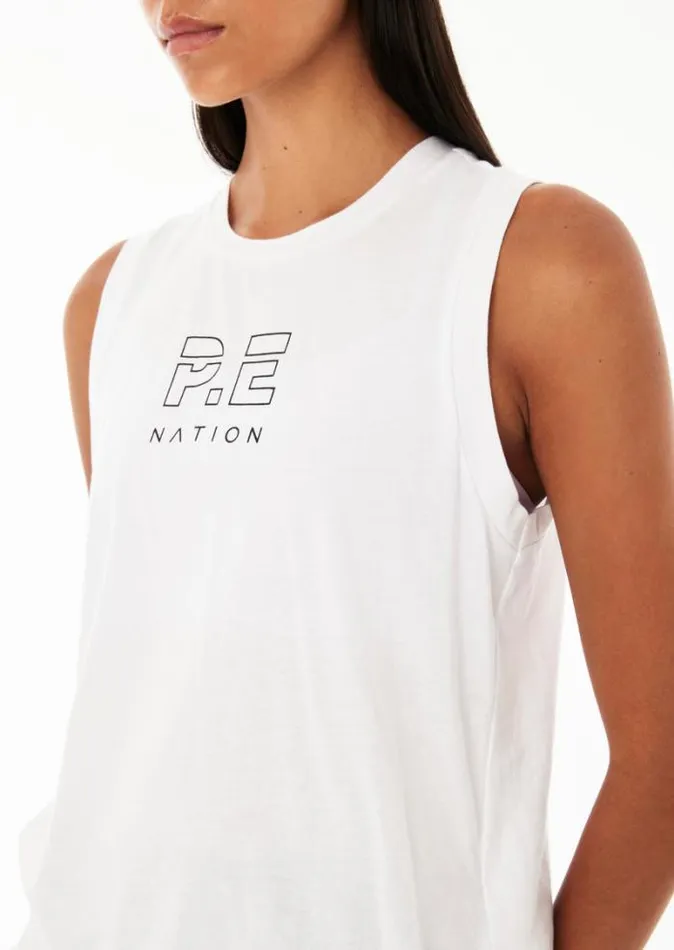 Shop SHUFFLE TANK IN WHITE PE Nation Tees and Tanks