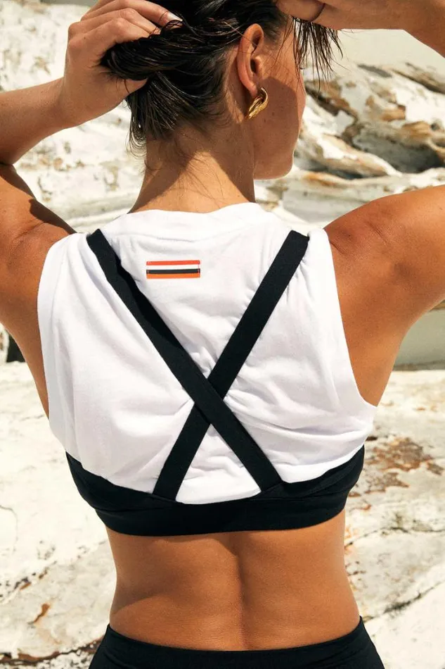 Shop SHUFFLE TANK IN WHITE PE Nation Tees and Tanks
