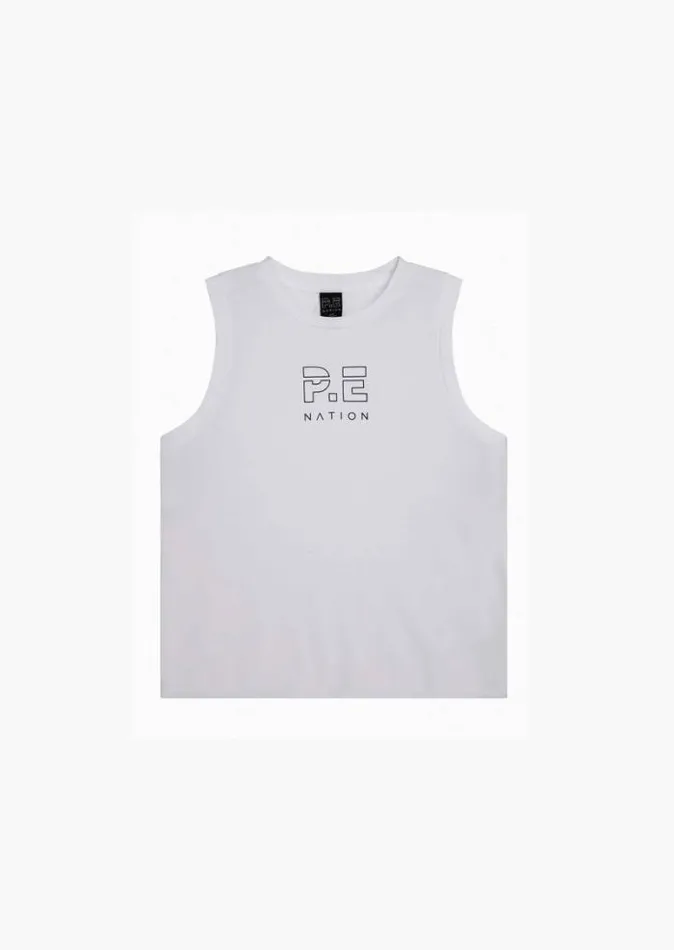 Shop SHUFFLE TANK IN WHITE PE Nation Tees and Tanks