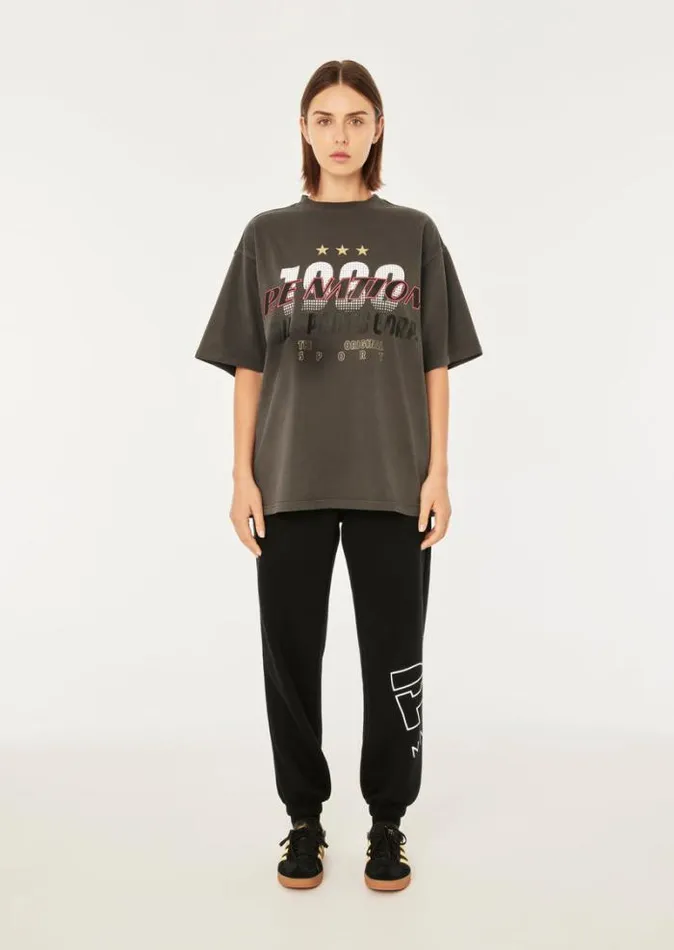 Shop TOURING SS OVERSIZED TEE IN DARK SHADOW PE Nation Shorts