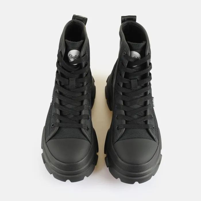 Shop Vegan Shoes BUFFALO Cade Lace Up Hi Black