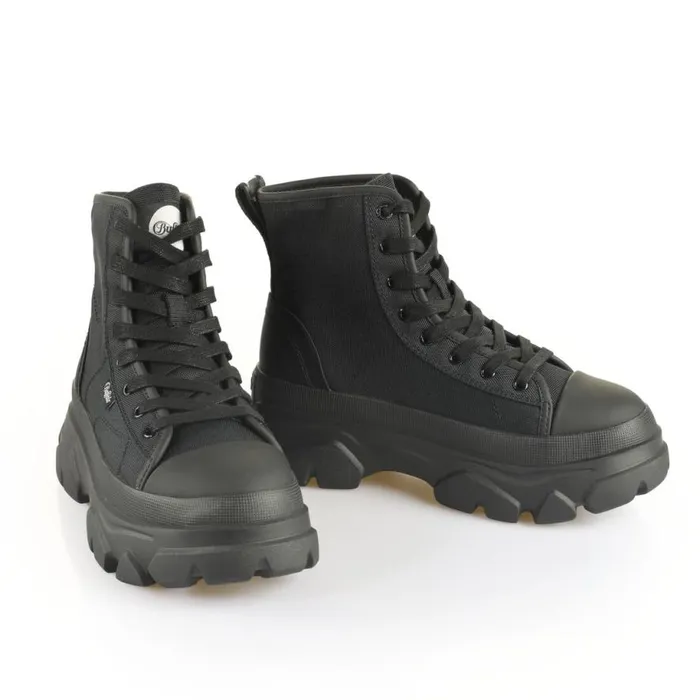 Shop Vegan Shoes BUFFALO Cade Lace Up Hi Black