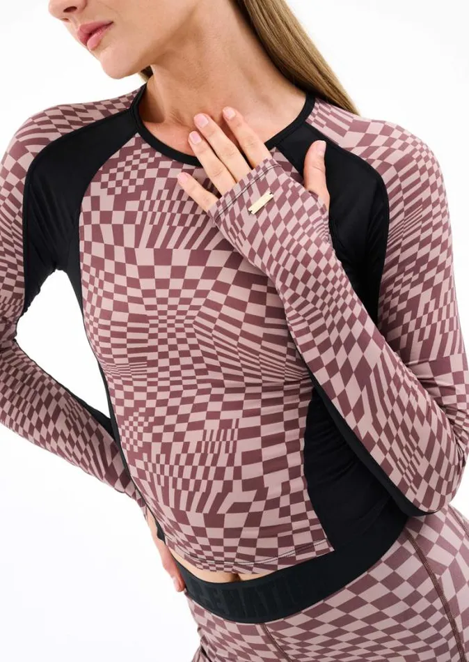 Shop VOYAGER LS TOP IN CHECK PRINT PE Nation Long Sleeve Tops
