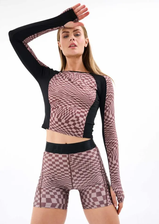 Shop VOYAGER LS TOP IN CHECK PRINT PE Nation Long Sleeve Tops