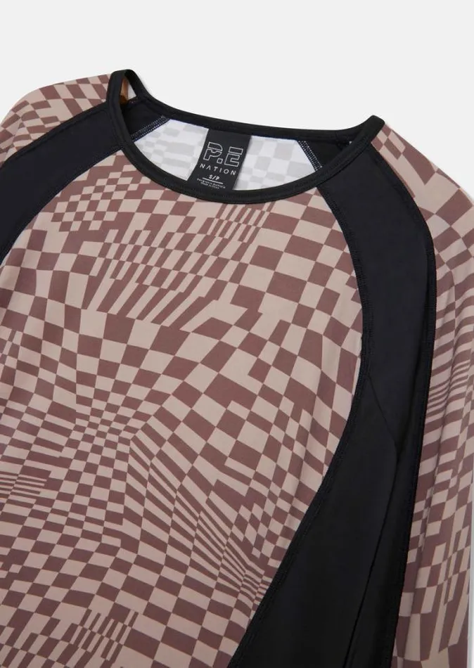 Shop VOYAGER LS TOP IN CHECK PRINT PE Nation Long Sleeve Tops