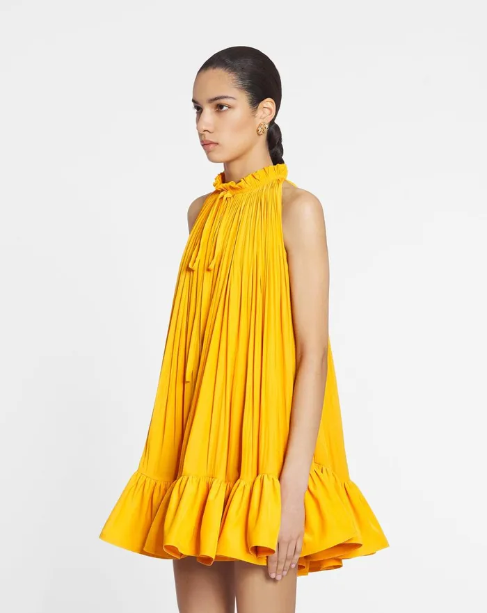 Short Dress With Ruffles Sunflower Women Lanvin Dresses