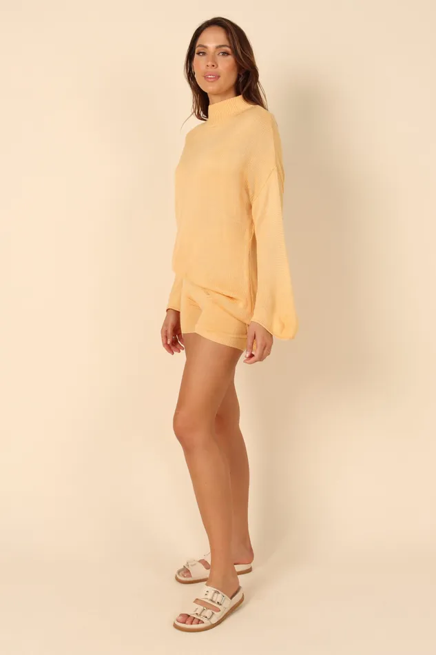 Shorts Women Seeker Knit Bike Shorts 8211 Yellow Yellow petalandpup