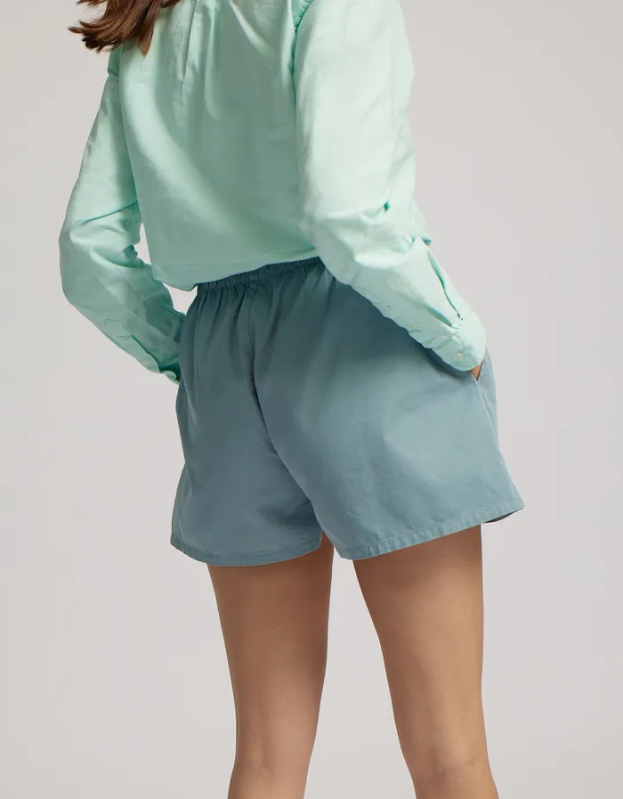 Shorts Women Women Organic Twill Shorts 8211 Steel Blue Colorfulstandard