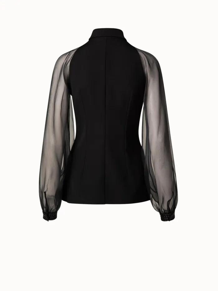 Silk Blouse Black Women Akris Blouses