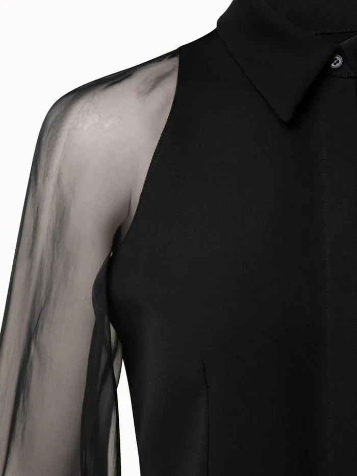 Silk Blouse Black Women Akris Blouses