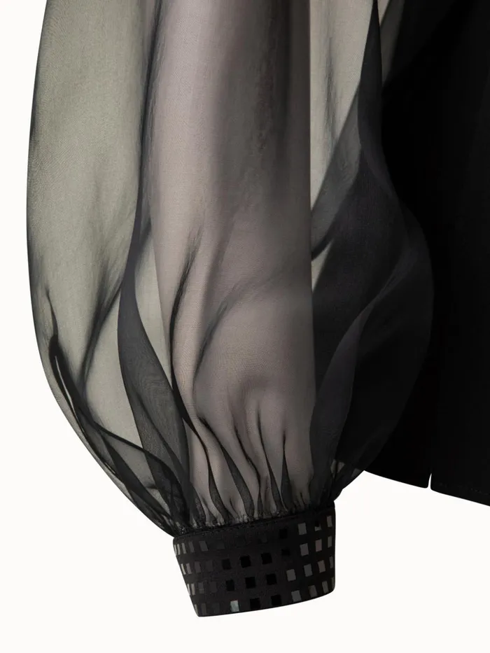 Silk Blouse Black Women Akris Blouses