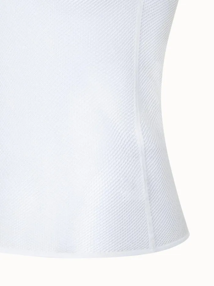 Silk Mesh Knit Tank Ecru Women Akris Knitwear