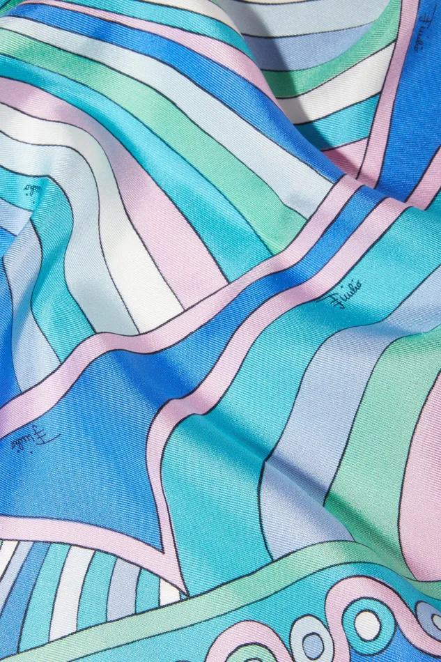 Silks Women PUCCI Iride And OndePrint Large SilkTwill Scarf
