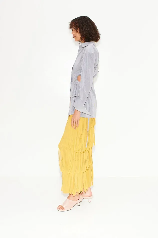 Simon Miller Bottoms Za Za Knit Fringe Skirt In Butter 8211 Women Simon Miller Bottoms Za Za Knit Fringe Skirt In Butter 8211 Women