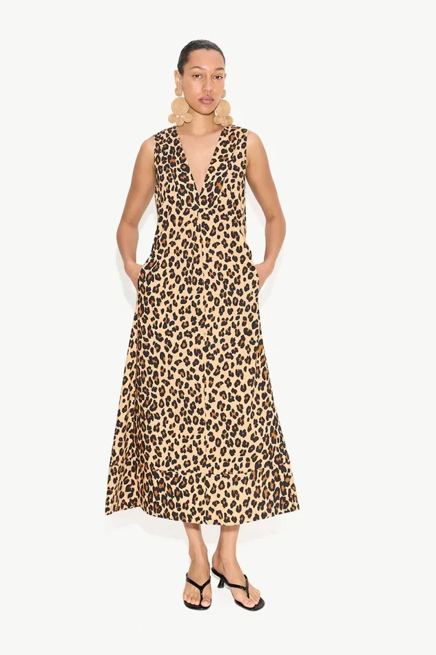 Simon Miller Dresses Mar Poplin Dress In Cheetah Cotton 8211 Women Simon Miller Dresses Mar Poplin Dress In Cheetah Cotton 8211 Women