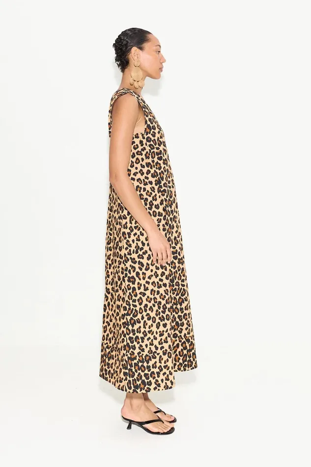 Simon Miller Dresses Mar Poplin Dress In Cheetah Cotton 8211 Women Simon Miller Dresses Mar Poplin Dress In Cheetah Cotton 8211 Women