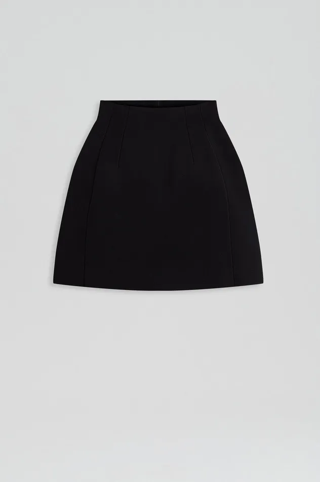 Skirts CREPE KNIT PEPLUM SKIRT BLACK Scanlan Theodore Women Skirts CREPE KNIT PEPLUM SKIRT BLACK Scanlan Theodore Women