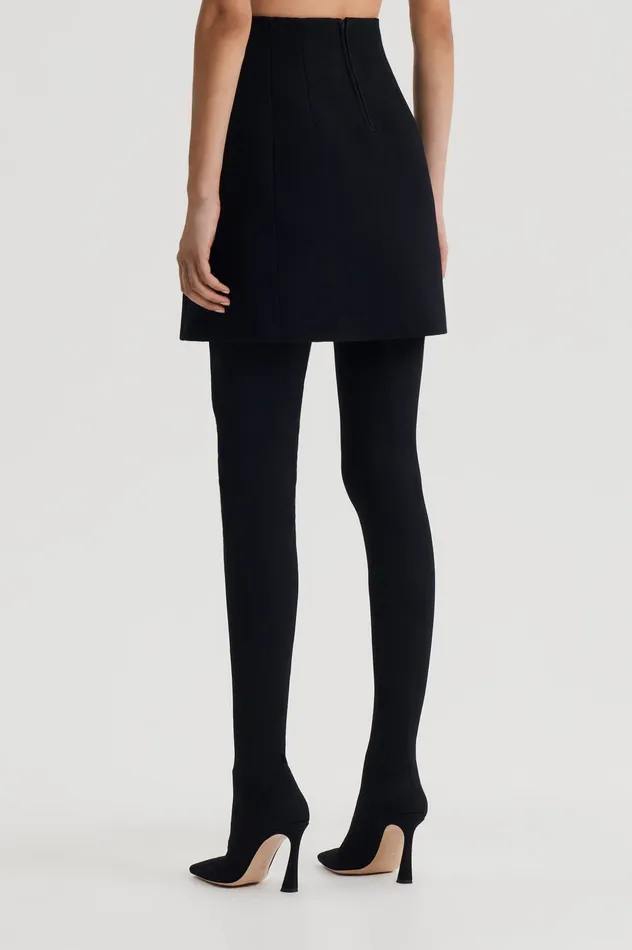 Skirts CREPE KNIT PEPLUM SKIRT BLACK Scanlan Theodore Women Skirts CREPE KNIT PEPLUM SKIRT BLACK Scanlan Theodore Women