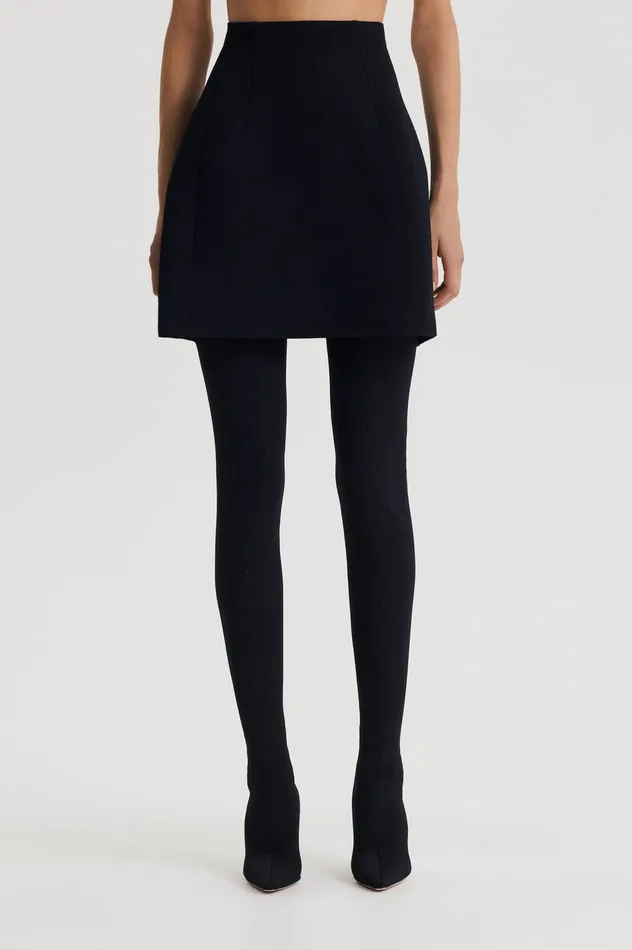 Skirts CREPE KNIT PEPLUM SKIRT BLACK Scanlan Theodore Women Skirts CREPE KNIT PEPLUM SKIRT BLACK Scanlan Theodore Women