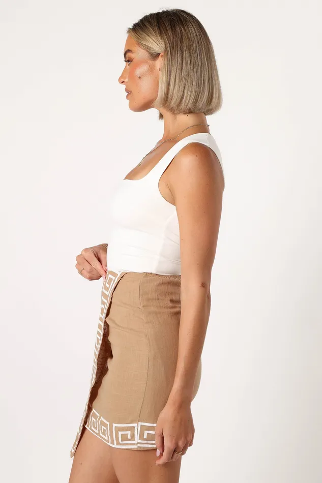Skirts petalandpup Women Lila Mini Skirt 8211 Tan Tan