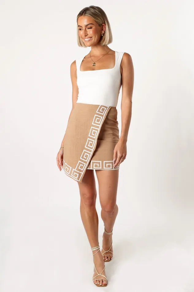 Skirts petalandpup Women Lila Mini Skirt 8211 Tan Tan