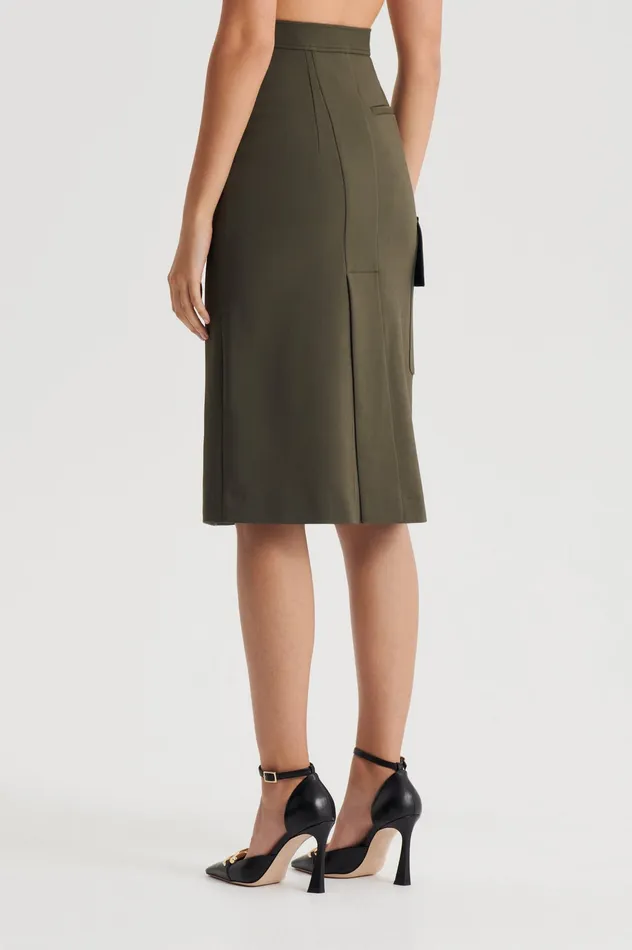 Skirts TAILORED PATCH POCKET SKIRT JUNGLE Scanlan Theodore Women