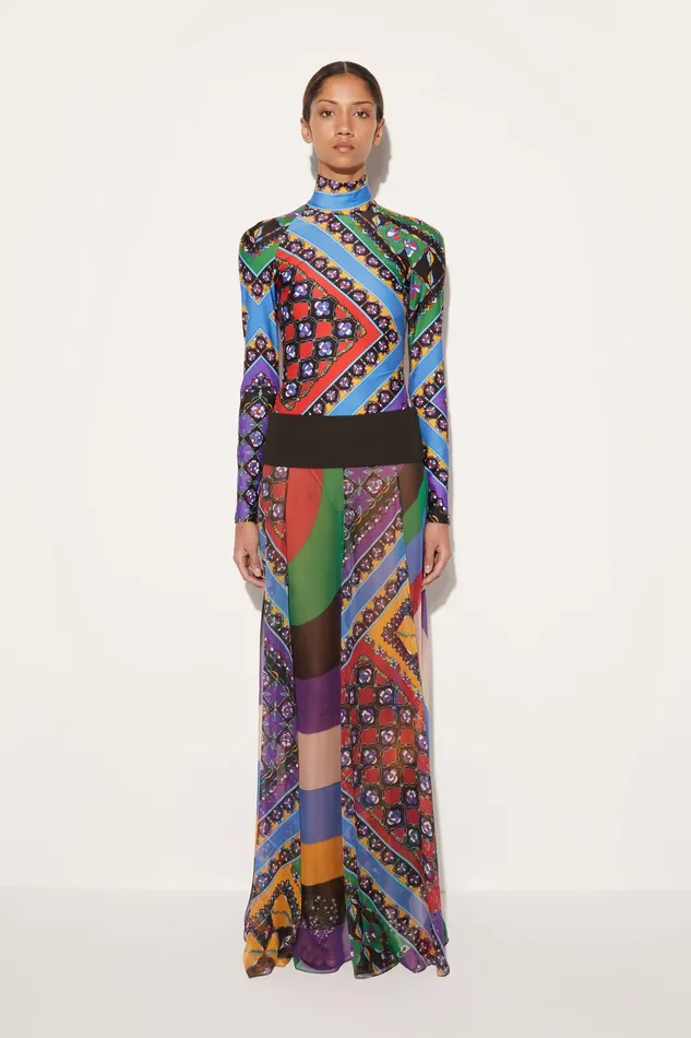 Skirts Women PUCCI Iride And FestaPrint Silk Skirt