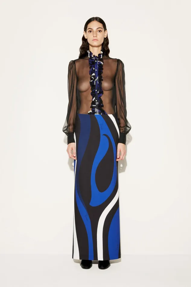 Skirts Women PUCCI MarmoPrint Long Skirt