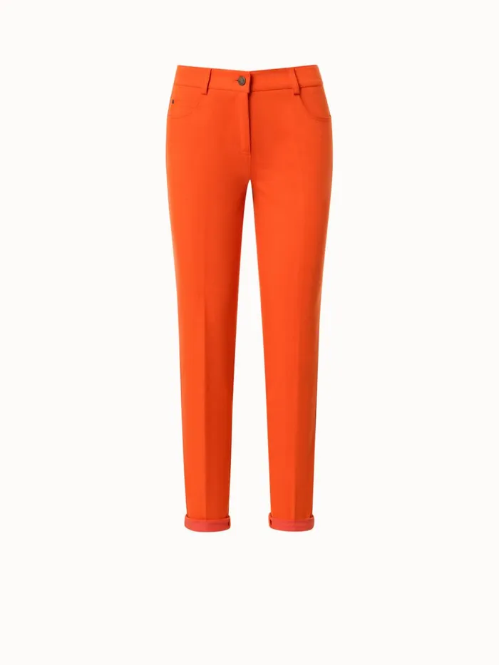 Slim Stretch Denim Pants Coral Women Akris Pants