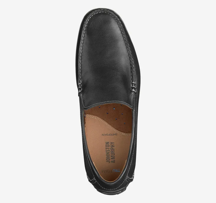 SlipOns and Loafers Cort Moc Venetian Black Full Grain 8211 Johnston and Murphy Men